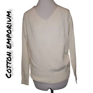 NWT Cotton Emporium White Sweater